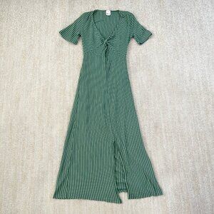 MPC MinkPink V-Neck Stripe Midi Dress XS